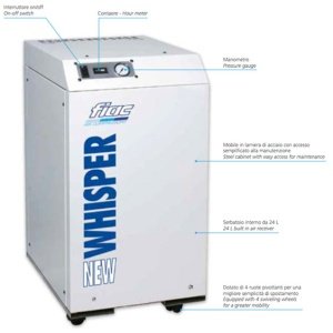 Hiljainen mäntäkompressori NEW WHISPER AB 360